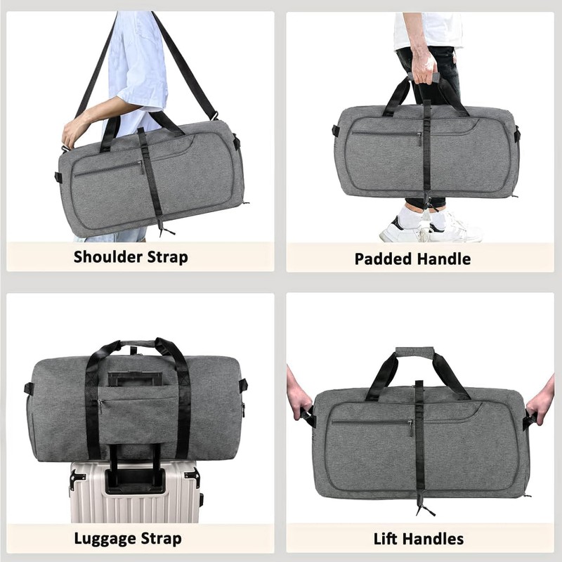 Travel Duffle Bag for Men, Large Foldable Duffel Bags for