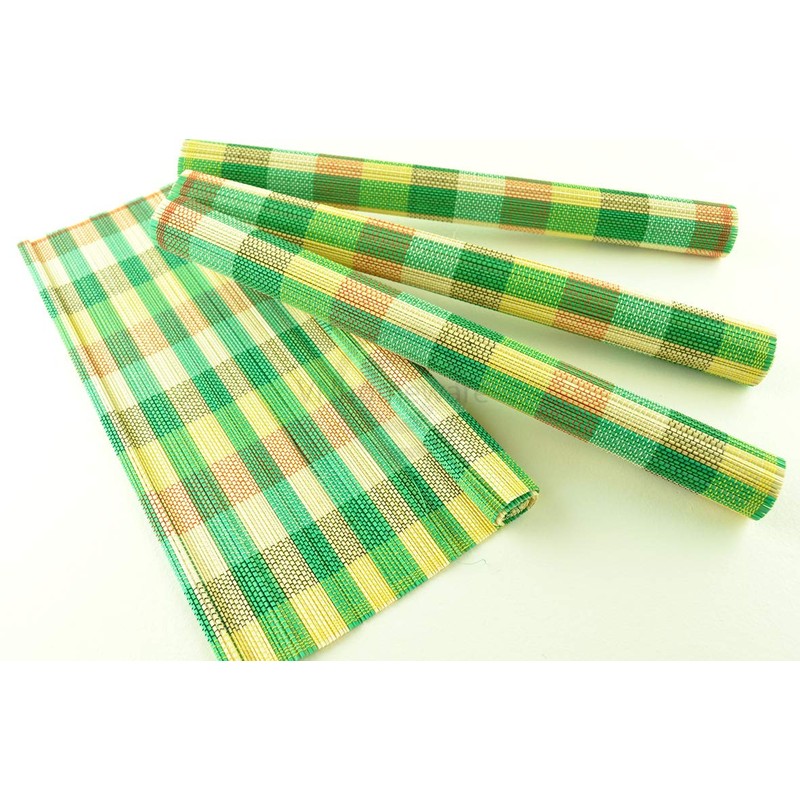 Bamboo Placemats, Pack of 4 Handmade Wood Table Mats, Eco