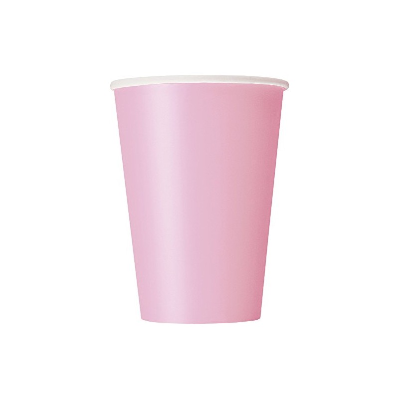 Unique Lovely Pink Solid Paper Cups - 12oz (Pack of