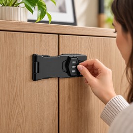 3-Digit Combination Cabinet & Drawer Lock – Keyless Password Security Bolt for Cabinets, Cupboards & Desks