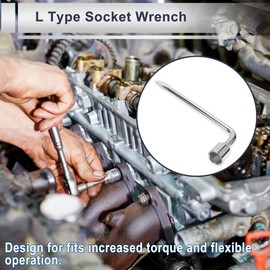 RATCHROLL 1 Pcs Universal Socket Wrench 26.5x8.8cm Spanner Socket Remover Hexagon Carbon Steel 24mm for Car Motorcycle Dirtbike L Shaped Wrench Sleeve Flat Head