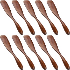 CHWAIKA Cheese Spreader Wooden Butter Knife Spreader Set of 10 Cheese Spreader Knives for Cheese Butter Cream Icing Jam (PAINT)