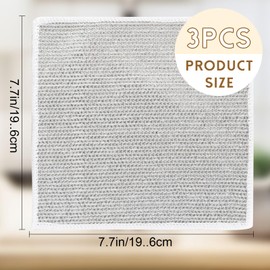 Moguri Pack of 3 Multi-Purpose Wire Dishcloths, Scourer Cleaning Cloth, Multifunctional Non Scratch Wire Dishcloth, for Wet and Dry, Reusable Cleaning Cloths