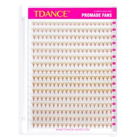 TDANCE Brown Premade Fans Eyelash Extensions 320 Fans Premade Lash Fans Middle Stem Brown Lash Extensions Volume Lash Extensions(320-BROWN-10D-0.07-C-8-15)