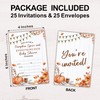 Hsupl 25 Set Double Print Baby Shower Invitation Cards(4"x6")-Pumpkin Spice