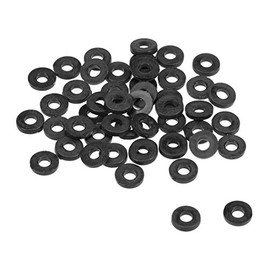 uxcell Nylon Flat Washers M2 5mm OD 2mm ID 1mm Thickness for Faucet Pipe Water Hose, Pack of 50