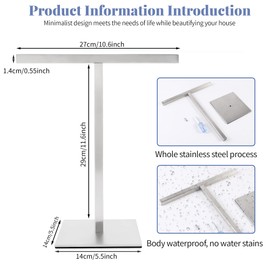 Bathroom Hand Towel Holder Stand，T-Shape Hand Towel Holder Stand SUS304 Stainless Steel for Bathroom，Kitchen or Vanity Countertop