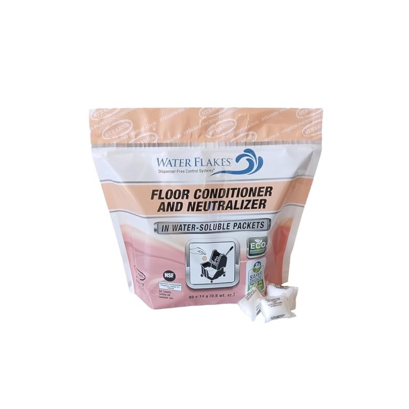 Water Flakes Stearns Floor Conditioner and Neutralizer in Premeasured Packets