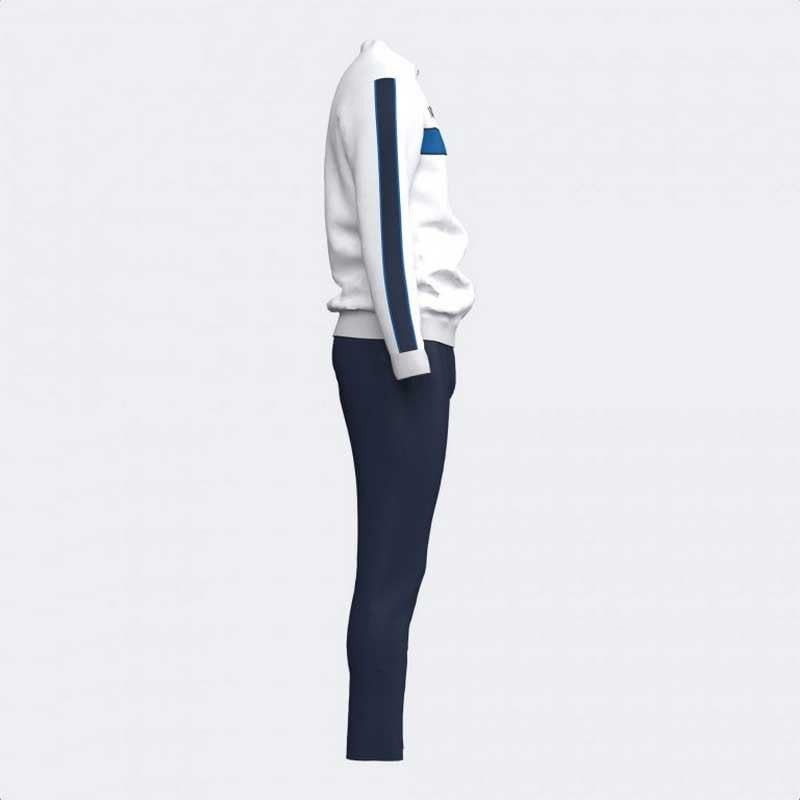 Joma Men's Victory Tracksuit, White/Navy, XL, White/navy blue