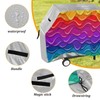 Premium Grill Cover Waterproof Bright Rainbow Wave Barbecue Cover Fade