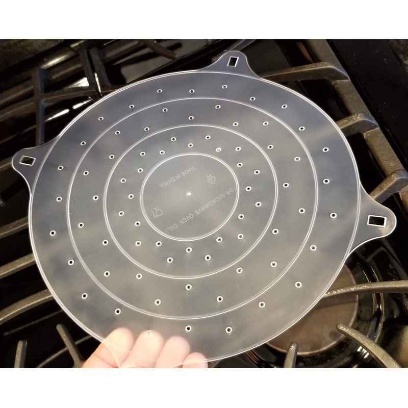 10" Round Vented Microwave Splatter Guard Food Bowl Cover -