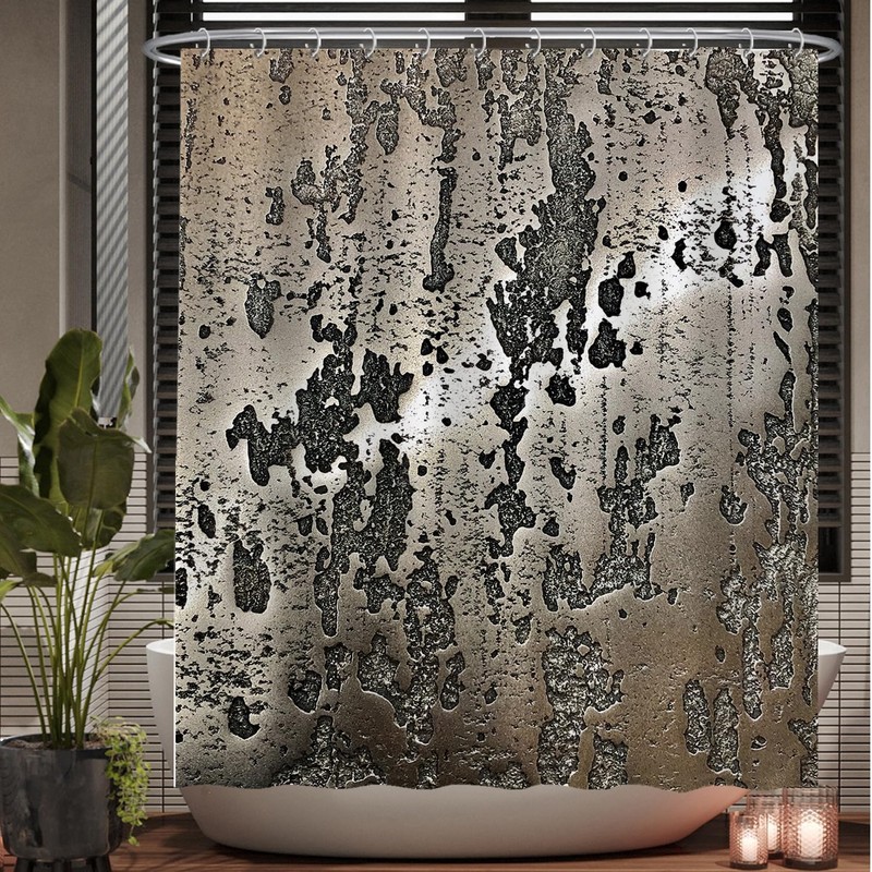 Ulticool Shower Curtain - Steel Metal Industrial - 180 x