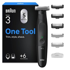 Braun Series XT3 One Blade Hybrid Beard Trimmer for Men, Black, XT3200