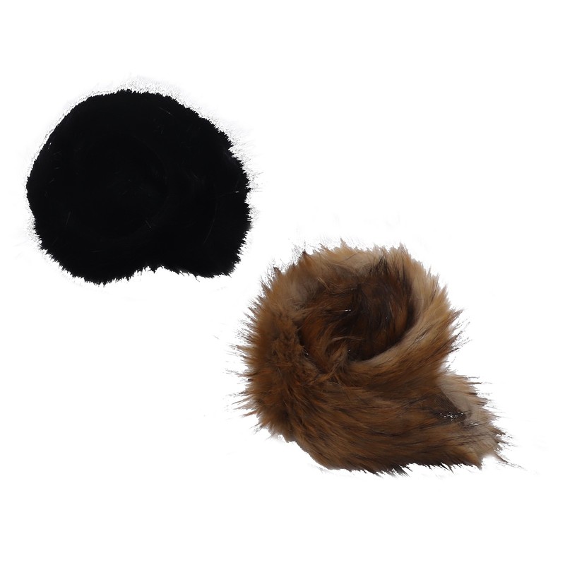 2Pcs Faux Fur Strips Thick Fluffy Soft Artificial Fur Strips
