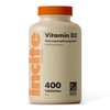 Incite Nutrition Vitamin D3-400 leicht einnehmbare Premium Vitamin D3-Mikrotabletten –