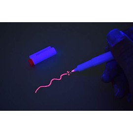 Opticz Invisible UV Blacklight Reactive Fine Tip Ink Marker (Invisible UV Red)