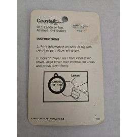 Coastal Pet Safety Reflective Dog ID Tag - Coastal Pet Products 1189 ~ Collar Leash Brass