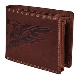 Wildery® Men's Leather Wallet, Brown with RFID Protection, Men's Wallet, Many Card Slots, Genuine Leather Wallet, Men's Gifts, #Adler WI121C, dark brown