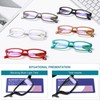 Kerecsen 6-Pack Reading Glasses Blue Light Blocking,Spring Hinge Readers for
