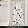 Starlit Patio Black White Floral Window Film Static Cling Decorative