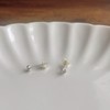 Silver 925 Earrings, Heart, 0.1 inch (3 mm), Small, Small,