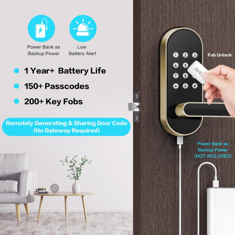 Keyless-Entry Keypad Electronic Door Lock: Digital Smart Lock with Code
