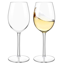 HAHASHOW Unbreakable Stemmed Wine Glasses - 100% Tritan Plastic, Dishwasher Safe for Red & White Wine Glass 530ML - Set of 2, Perfect for Camps and Parties