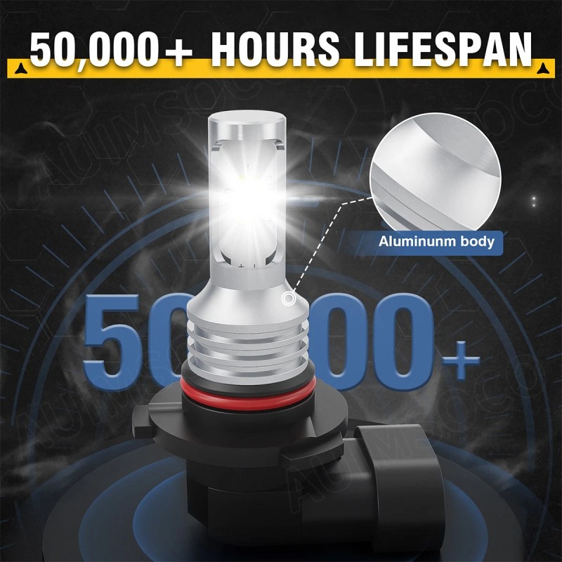 AUIMSOCO 9006 9005 LED Headlights High Low Beam Bulb Cool
