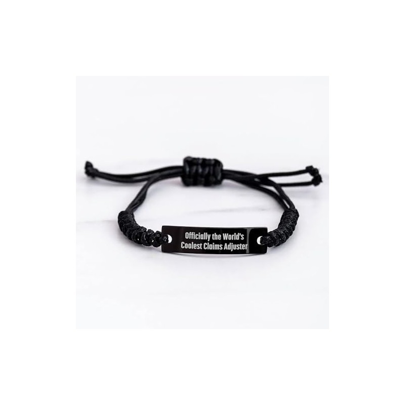 Officially the World's Coolest Claims Adjuster Rope Bracelet Gift for