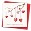 Valentines Card. Hearts Design. Eco-friendly. 148mm Square. Valentine's Card with