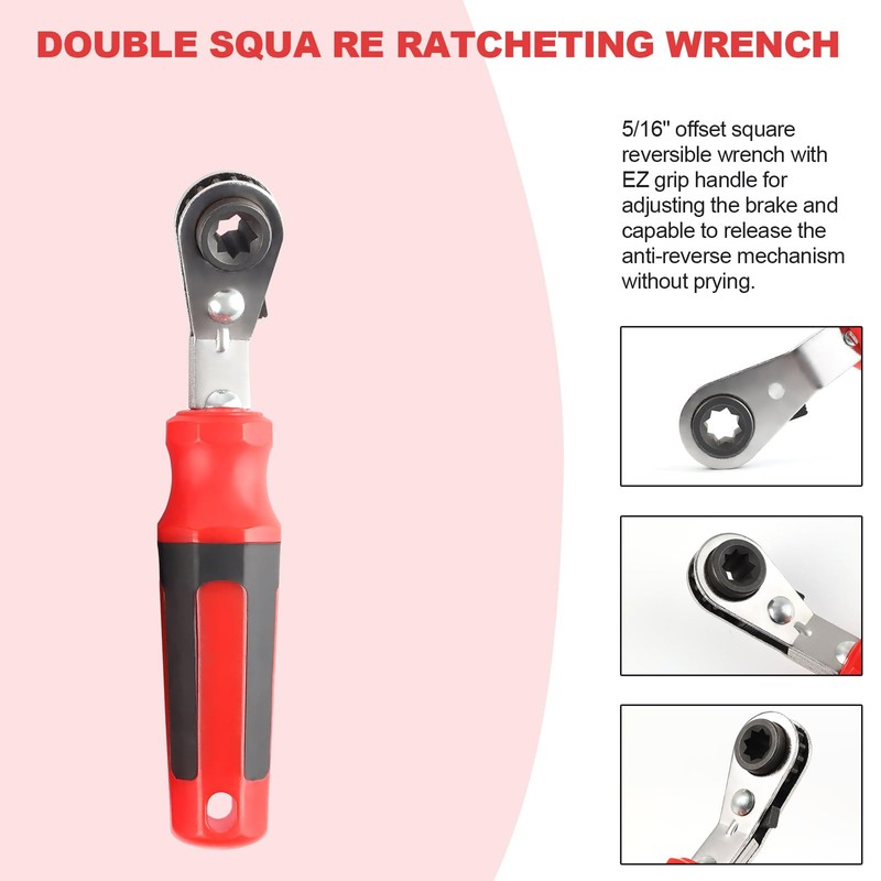 OEMASSIVE 2Piece Automatic Slack Adjuster Release Tool and Wrench 5/16'',Carbon