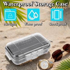 Outdoor Water Proof Storage Case, Outdoor Shockproof Survival Box with Inner Detachable Rubber Pad, ABS Airtight Outdoor Carry Box Container Portable, for Camping Outdoor