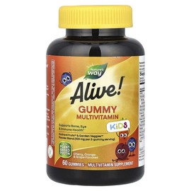 Nature's Way, Alive! Children's Gummy Multivitamin, Cherry, Orange and Grape Flavor, 60 Gummy Gummies / Nature's Way (네이처스웨이), Alive! 어린이용, 구미젤리 종합비타민, 체리, 오렌지 및 포도 맛, 구미젤리 60개