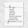 Keep Trying Trusting Believing Growing Wall Art Kids Bedroom Wall