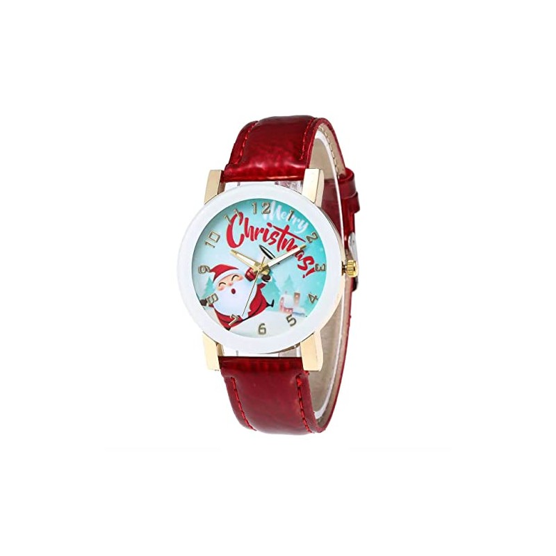 MINILUJIA Christmas Tree Santa Claus Snowflake Design 40mm Dial PU