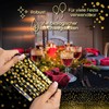 Pack of 2 Tablecloths, Black and Gold Party Tablecloth, Birthday