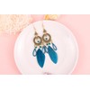Women Faux Feather Earrings Dream Catcher Earring Natural Feather Bohemian