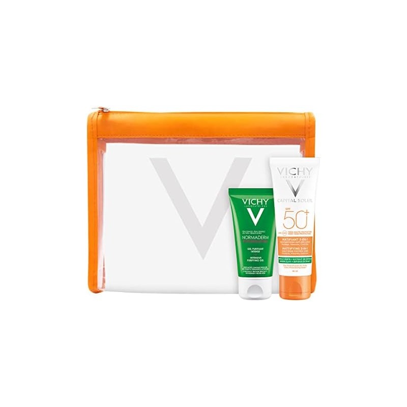 KIT CAPITAL SOLEIL PROTECCIÓN SOLAR ROSTRO MATIFICANTE+GEL LIMPIADOR VERANO 23