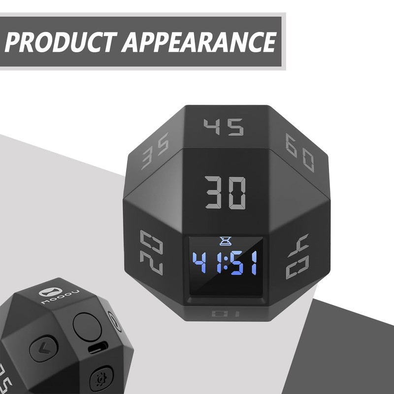 BEBESIRI Flip Timer with Small Screen - 3 Alert Modes