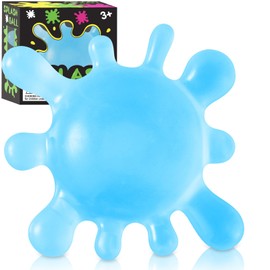 Stress Cube Stress Ball, Splat-Tastic Squishy Toy Stress Balls for Adults, Squeeze Sensory Balls Fidget Toys for Kids, Fidget Cube Sensory Balls Stress Stress Splat Toys Anxiety Relief (Blue, 1)