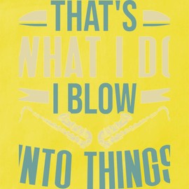 CafePress Saxophonist I Blow Into Things Saxophone Kitchen Apron with Pockets, Grilling Apron, Baking Apron