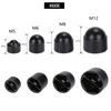 Noosverl M12(19mmwheel nut covers),Black Plastic Hex Nut Bolt Dome Cap