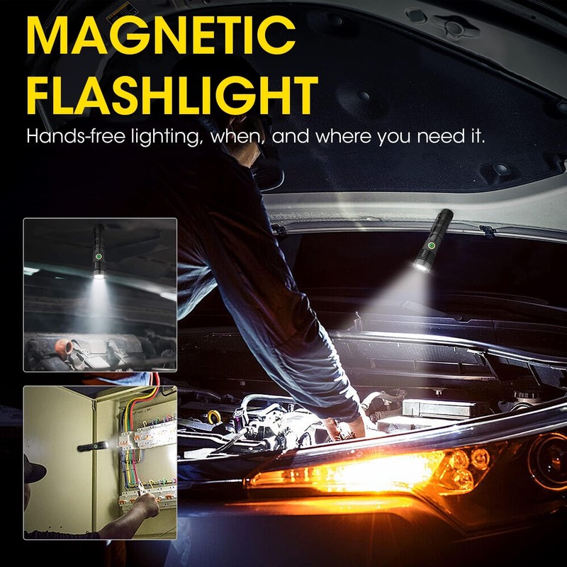 Rechargeable Flashlight High Lumens, High Lumens Super Bright Magnetic Flash