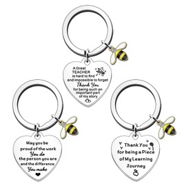 FMCC Teacher Gifts for Women Men Thank You Teacher Gifts for Birthday Graduation Christmas Best Teacher Gifts Keyring May You 3PCS