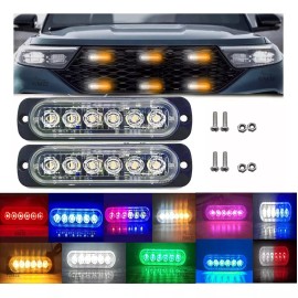 PUNKZZ Par Lateral Faro Led Barra Estrobo Patrulla 18 Función Auto