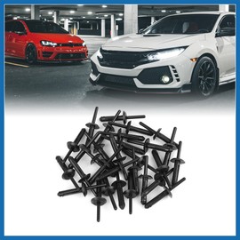 A ABSOPRO 30pcs Black Plastic Rivet Bumper Fastener Clip for Car Item Replacement