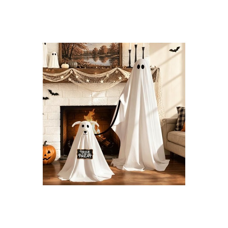 Paquete de 2 decoraciones de Halloween para interiores de perros