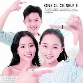 Smart Scrolling Ring, Waterproof Smart Ring Page Turner Ring with Remote Control Function, Magnetic Charging Video Scrolling Ring for Camera Music Electric Book (Size 12 75mm /