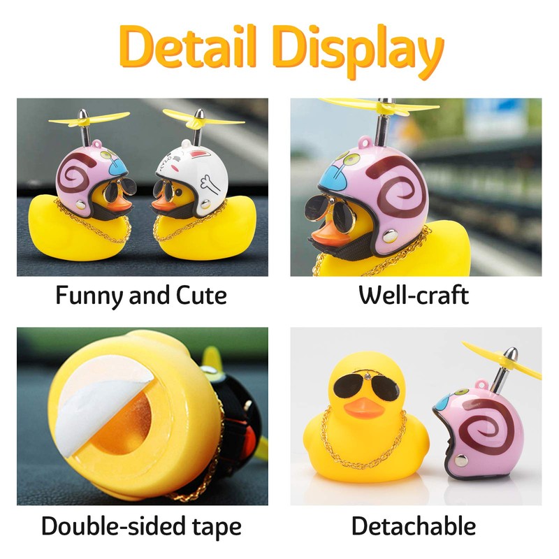 wonuu Rubber Duck Car Decorations Cute Yellow Duck Car Dashboard