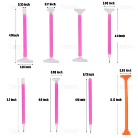 AUEAR, 8 Pack 5D Diamond Art Painting Embroidery Pen Set Tools for DIY Craft Decoration